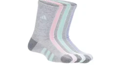 ADIDAS GIRLS CUSHIONED CREW SOCKS 6 PAIRS*Kids Accessories|Crew Socks