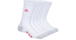 ADIDAS GIRLS CUSHIONED CREW SOCKS 6 PAIRS*Kids Accessories|Crew Socks