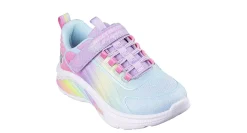 SKECHERS GIRLS LITTLE KID RAINBOW CRUISERS LIGHT UP SNEAKER*Kids Sneakers
