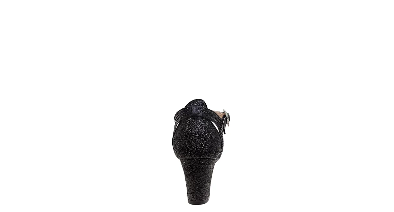 AMERICAN GLAMOUR BADGLEY MISCHKA GIRLS LITTLE-BIG KID DIAMANTE BUCKLE DRESS PUMP*Kids Dress Shoes