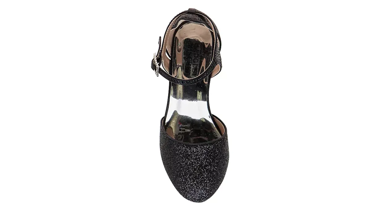 AMERICAN GLAMOUR BADGLEY MISCHKA GIRLS LITTLE-BIG KID DIAMANTE BUCKLE DRESS PUMP*Kids Dress Shoes