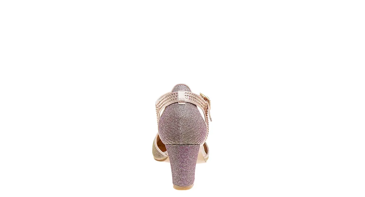 AMERICAN GLAMOUR BADGLEY MISCHKA GIRLS LITTLE-BIG KID DIAMANTE BUCKLE DRESS PUMP*Kids Dress Shoes