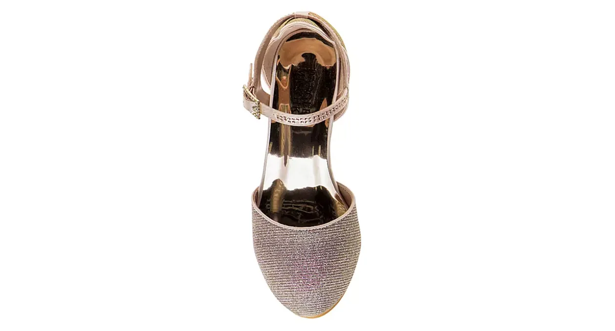 AMERICAN GLAMOUR BADGLEY MISCHKA GIRLS LITTLE-BIG KID DIAMANTE BUCKLE DRESS PUMP*Kids Dress Shoes