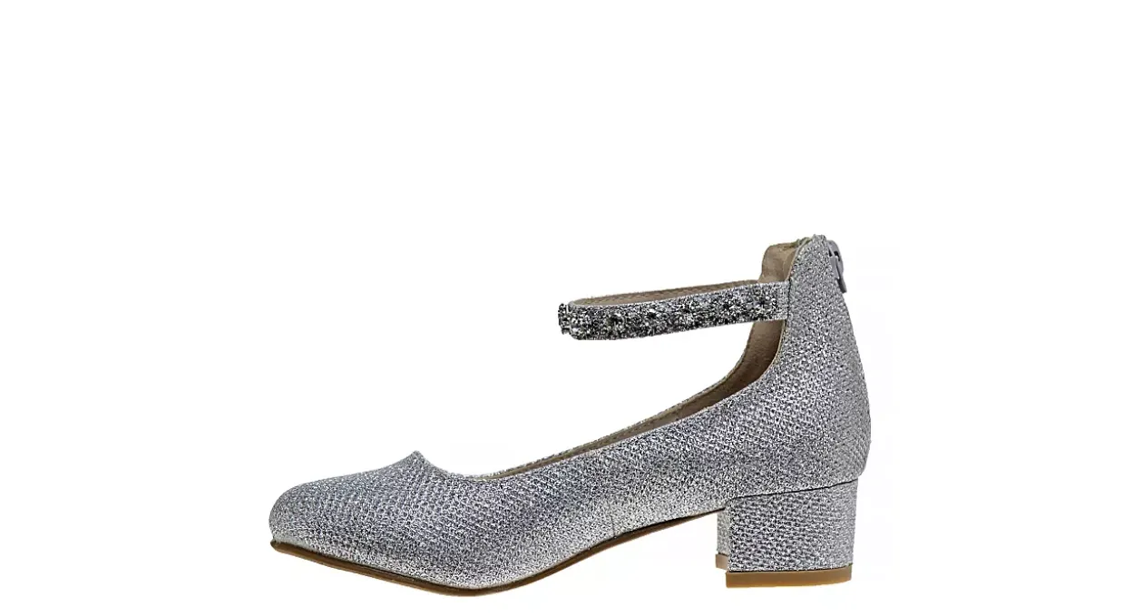 AMERICAN GLAMOUR BADGLEY MISCHKA GIRLS LITTLE-BIG KID GLITTERY MESH DRESS PUMP*Kids Dress Shoes