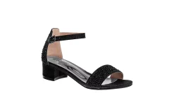 AMERICAN GLAMOUR BADGLEY MISCHKA GIRLS LITTLE-BIG KID GLITTERY LOW-HEEL DRESS SANDAL*Kids Dress Shoes