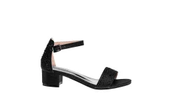 AMERICAN GLAMOUR BADGLEY MISCHKA GIRLS LITTLE-BIG KID GLITTERY LOW-HEEL DRESS SANDAL*Kids Dress Shoes