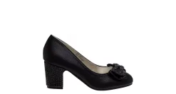 AMERICAN GLAMOUR BADGLEY MISCHKA GIRLS LITTLE-BIG KID SPARKLE STUDDED BOW DRESS PUMP*Kids Dress Shoes