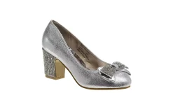 AMERICAN GLAMOUR BADGLEY MISCHKA GIRLS LITTLE-BIG KID SPARKLE STUDDED BOW DRESS PUMP*Kids Dress Shoes