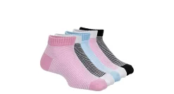 LADEDA GIRLS MICRO STRIPE QUARTER SOCKS 5 PAIRS*Kids Accessories|Ankle Socks