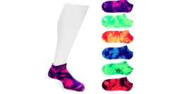 SOF SOLE GIRLS TIE DYE NO SHOW SOCKS 6 PAIRS*Kids Accessories