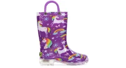 WESTERN CHIEF GIRLS TODDLER RAINBOW UNICORN LIGHTED RAIN BOOT*Kids Boots|Infant & Toddler