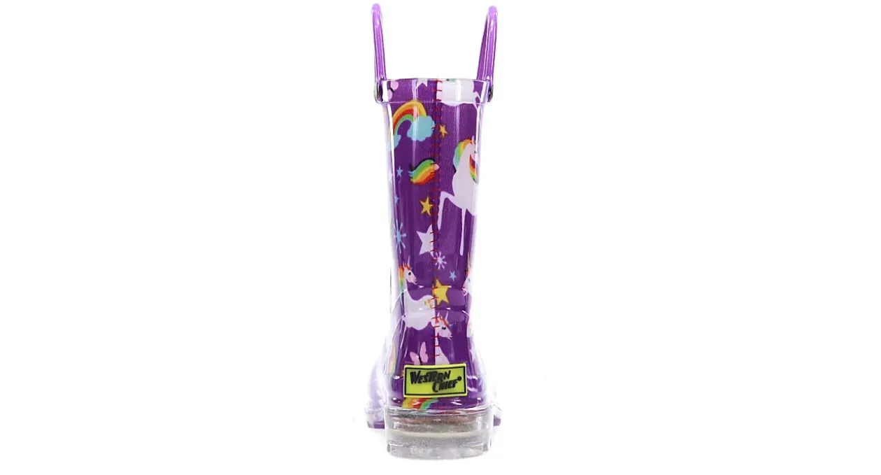 WESTERN CHIEF GIRLS TODDLER RAINBOW UNICORN LIGHTED RAIN BOOT*Kids Boots|Infant & Toddler