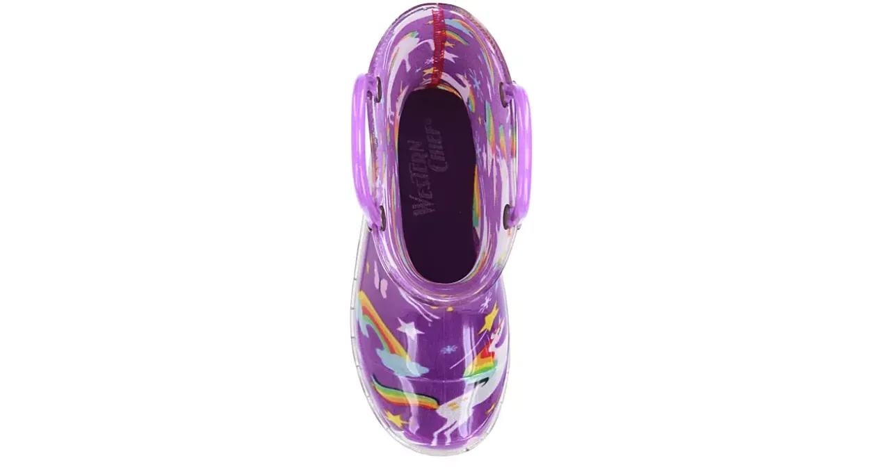WESTERN CHIEF GIRLS TODDLER RAINBOW UNICORN LIGHTED RAIN BOOT*Kids Boots|Infant & Toddler