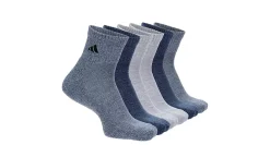 ADIDAS MENS ATHLETIC CUSHIONED QUARTER SOCKS 6 PAIRS* Ankle Socks