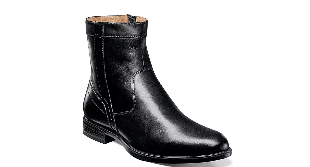 FLORSHEIM MENS MIDTOWN PLAIN TOE ZIPPER BOOT* Dress Boots