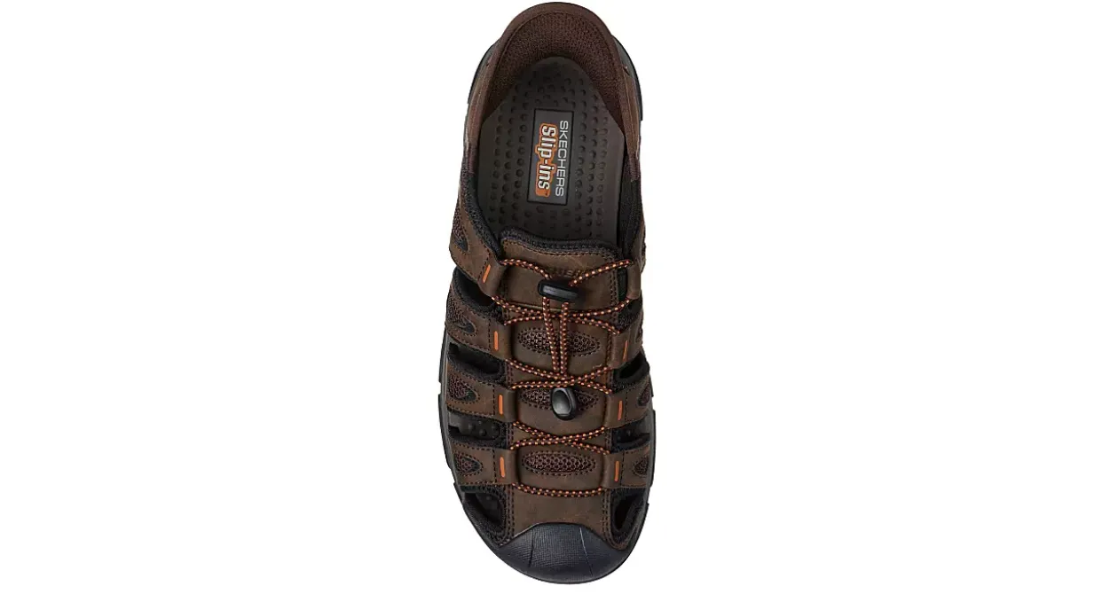 SKECHERS MENS SLIP-INS TRESMEN-NORVICK OUTDOOR SANDAL* Outdoor Sandals
