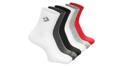 CONVERSE MENS STAR CHEVRON QUARTER SOCKS 6 PAIRS* Ankle Socks