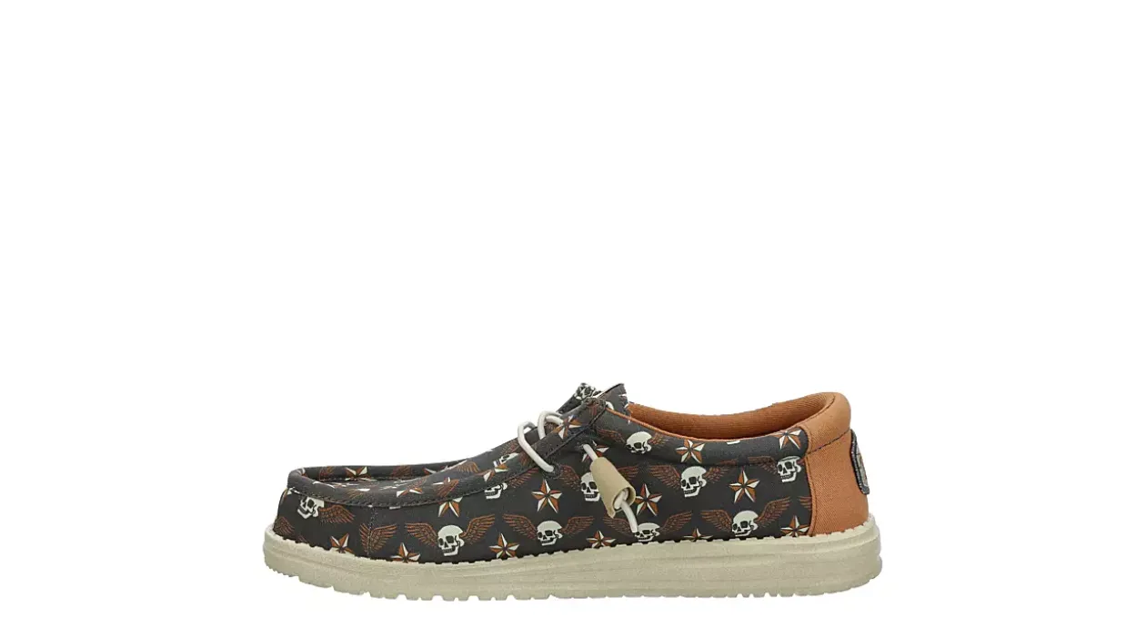 HEYDUDE MENS WALLY SLIP ON SKEAKER* Canvas Shoes|Slip On Shoes