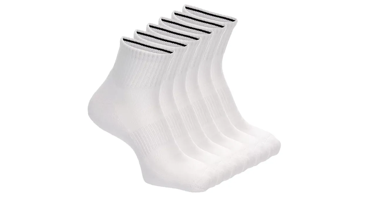 RACK ROOM UNISEX LARGE QUARTER SOCKS 6 PAIRS* Ankle Socks