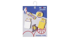 CROCS UNISEX LOS ANGELES LAKERS 5 PACK JIBBITZ* Crocs Jibbitz