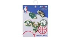 CROCS UNISEX NBA MILWAUKEE BUCKS 5 PACK JIBBITZ* Crocs Jibbitz