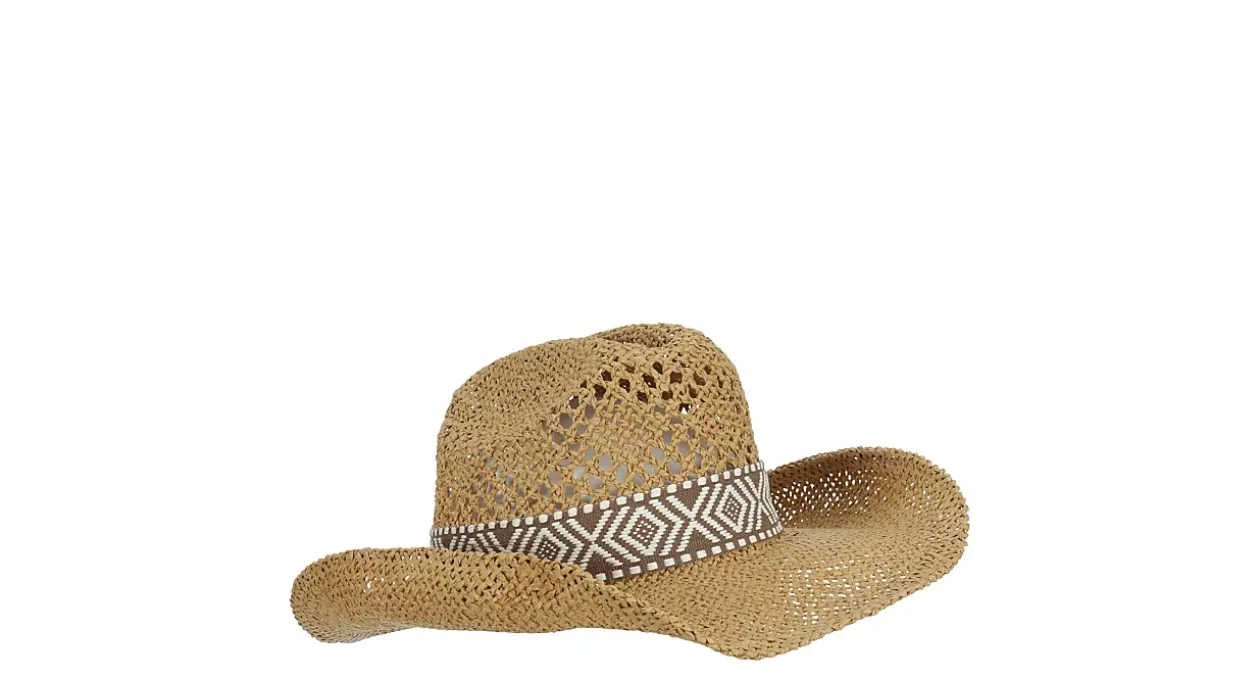 SUN N SAND UNISEX PAPERSTRAW WESTERN HAT WITH 3.5 INCH BRIM* Hats & Beanies
