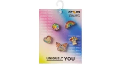 CROCS UNISEX RAINBOW ELEVATED FESTIVAL 5 PACK JIBBITZ* Crocs Jibbitz
