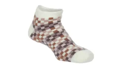 FIRESIDE WOMENS ALOE INFUSED MULTI CHECKER LOW CUT SOC 1 PAIR* Cozy Socks|Winter Accessories