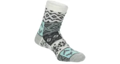 FIRESIDE WOMENS ALOE INFUSED PATCHWORK FROZEN CREW SOCK 1 PAIR* Crew Socks|Cozy Socks