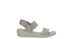 SKECHERS WOMENS ARYA SCALLOPED KNIT SLING SANDAL*Women Flat Sandals