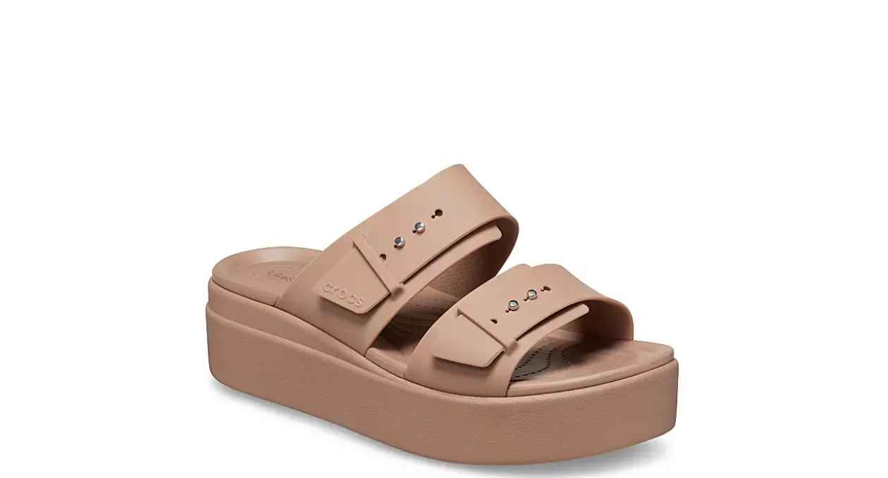 CROCS WOMENS BROOKLYN BUCKLE LOW WEDGE SANDAL*Women Platform Sandals