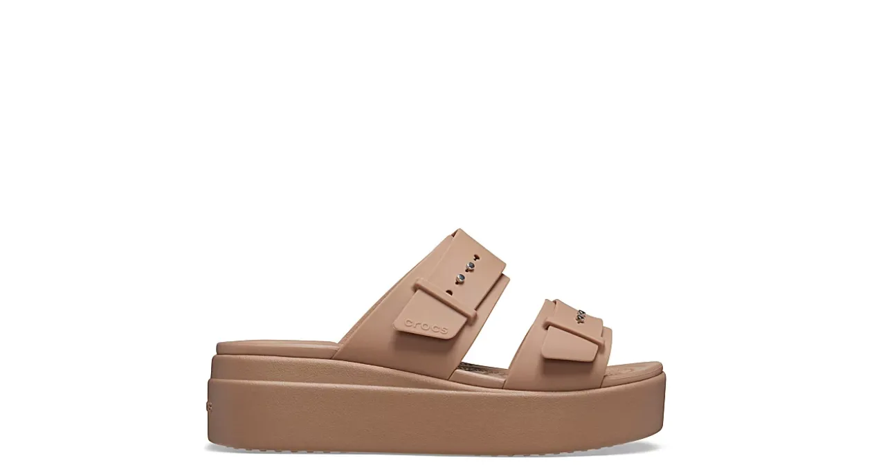 CROCS WOMENS BROOKLYN BUCKLE LOW WEDGE SANDAL*Women Platform Sandals