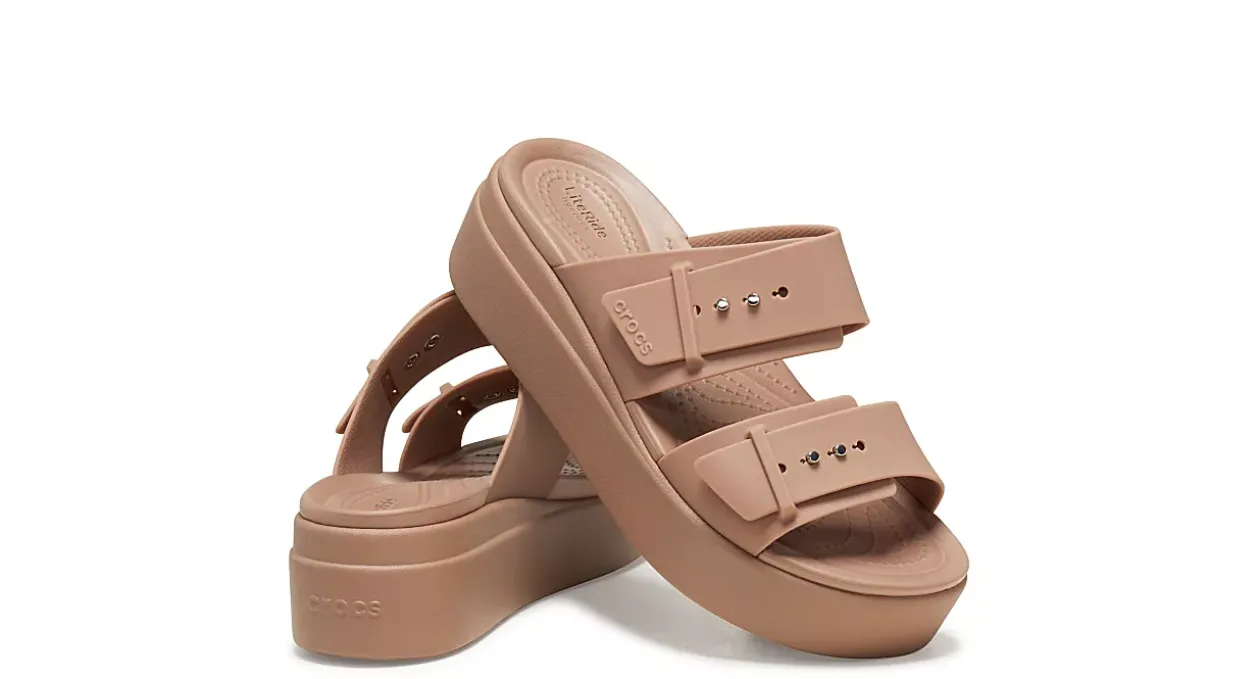 CROCS WOMENS BROOKLYN BUCKLE LOW WEDGE SANDAL*Women Platform Sandals