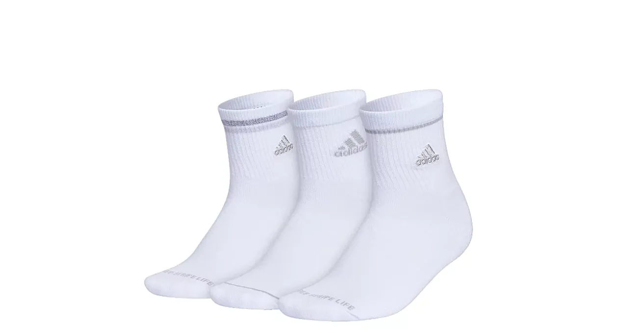 ADIDAS WOMENS CUSHIONED SPORT 2.0 HIGH QUARTER SOCKS 3 PAIRS* Ankle Socks