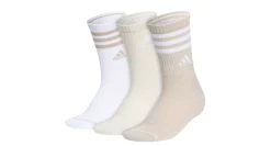 ADIDAS WOMENS CUSHIONED 3-STRIPE 3.0 CREW SOCKS 3 PAIRS* Crew Socks