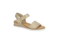 SKECHERS WOMENS DESERT KISS- GOLD CRUSH LOW WEDGE SANDAL*Women Wedges