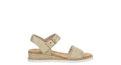 SKECHERS WOMENS DESERT KISS- GOLD CRUSH LOW WEDGE SANDAL*Women Wedges