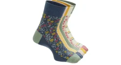 XAPPEAL WOMENS FLORAL STRIPE QUARTER SOCKS 5 PAIRS* Ankle Socks