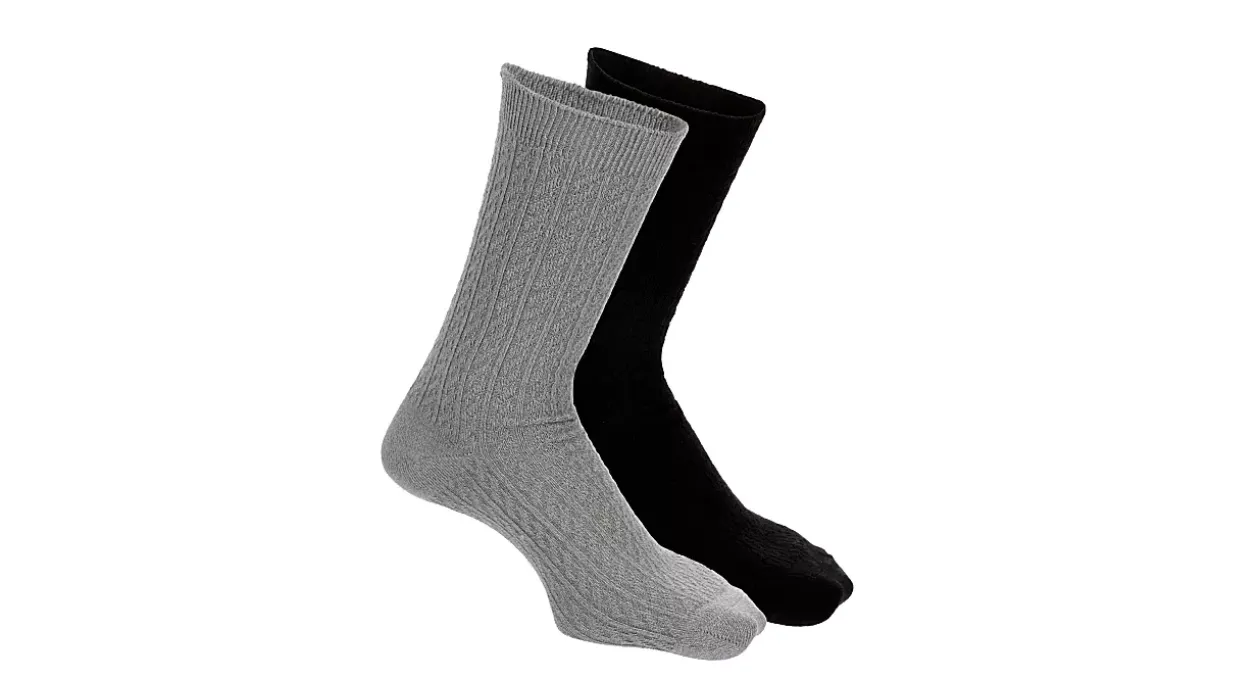 APARA WOMENS RIBBED CREW SOCKS 2 PAIRS* Crew Socks