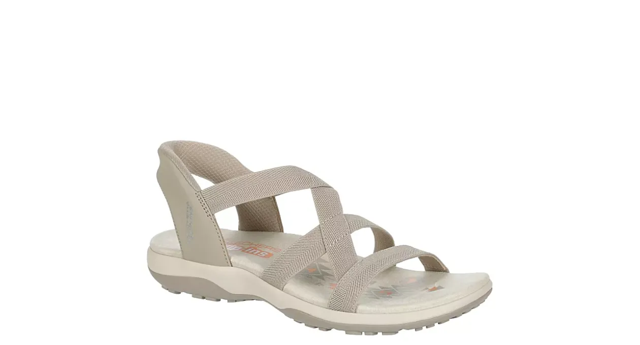 SKECHERS WOMENS SLIP-INS REGGAE SLIM STRETCH FLEX SANDAL*Women Sport Sandals|Flat Sandals