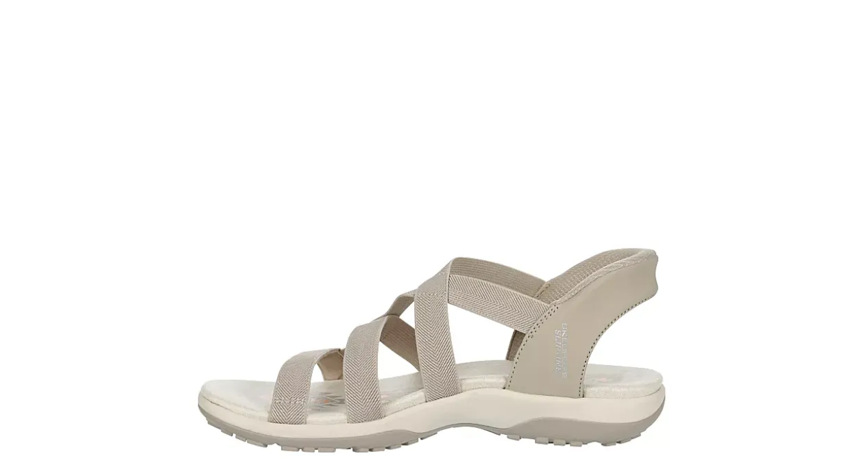 SKECHERS WOMENS SLIP-INS REGGAE SLIM STRETCH FLEX SANDAL*Women Sport Sandals|Flat Sandals