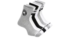 CONVERSE WOMENS STRIPE LOGO QUARTER SOCKS 6 PAIRS* Ankle Socks