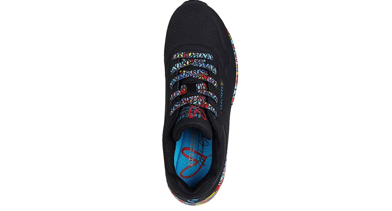 SKECHERS WOMENS UNO X JGOLDCROWN SNEAKER*Women Fashion Sneakers|Comfort Shoes