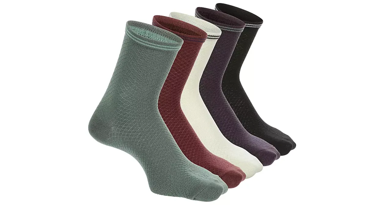 XAPPEAL WOMENS VARSITY DIAMOND TEXTURE QUARTER SOCKS 5 PAIRS* Ankle Socks